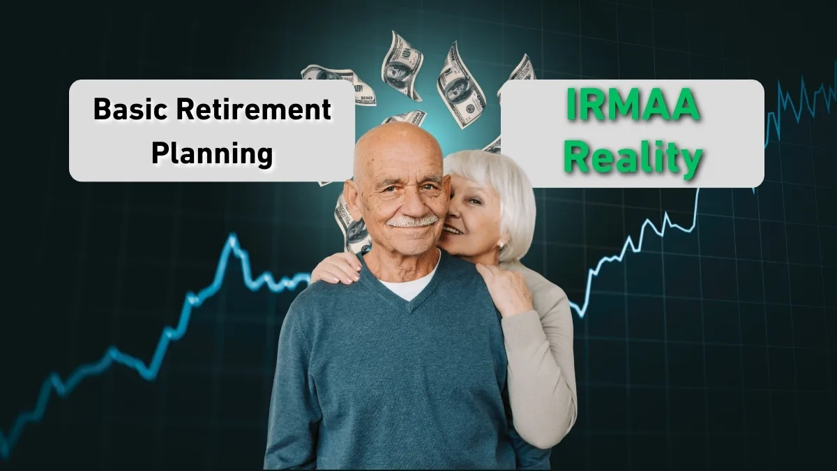 IRMAA Medicare premiums retirement: IRMAA Will Shock Your Retirement Costs. Illustration showing a graph with rising Medicare premiums due to IRMAA, impacting retirement savings.